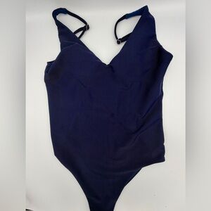 Sz XL Navy Blue One Piece Swimsuit